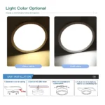 ⁦كشاف لطش ليد بنل لون الانارة ابيض 30 سم 40 واط⁩ - الصورة ⁦2⁩