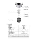 ⁦لمبة سبوت لايت المنيوم لون الانارة اصفر 12 واط توفل⁩ - الصورة ⁦4⁩