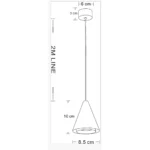 ⁦سلندر علاقي بشكل هرمي قاعدة GU10 سلك طول 2 متر⁩ - الصورة ⁦3⁩