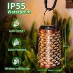 ⁦إضاءة زينة للحدائق بالطاقة الشمسية : فانوس نحاسي ساحر وموفر⁩ - الصورة ⁦2⁩