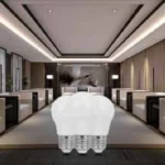 ⁦مصباح كوع كروية 5 واط الموفرة في استهلاك الكهرباء مع إضاءة لون شمسي كريمي هادئة ومريحة للعين⁩ - الصورة ⁦3⁩