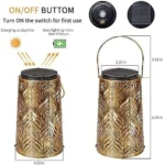 ⁦فانوس إضاءة زينة يعمل بالطاقة الشمسية للحدائق والتخييم⁩ - الصورة ⁦4⁩