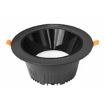 ⁦كشاف سبوت لايت مانع للتوهج اسود لون الانارة ابيض 6500 كلفن 14 سم 18 واط⁩ - الصورة ⁦7⁩