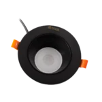 ⁦كشاف سبوت لايت مانع للتوهج اسود لون الانارة اصفر 7 سم 7 واط⁩ - الصورة ⁦3⁩