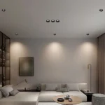 ⁦كشاف سبوت لايت مانع للتوهج اسود لون الانارة شمسي كريمي 14 سم 18 واط⁩ - الصورة ⁦7⁩