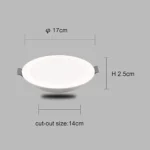 ⁦كشاف دفن بنل لون الانارة 3اضاءات متعددة 14 سم 12 واط⁩ - الصورة ⁦2⁩