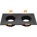 ⁦إطار جرم سبوت مجوز اسود + اسود بلاستيك متحرك مانع للتوهج 15/7 سم⁩ - الصورة ⁦2⁩