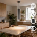 مصباح السلندر العلاقي الجرافيتي اسطواني مقلم فاخر (مقاس 30 GU10)