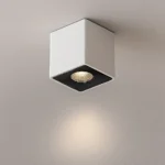 جرم سلندر ابيض مع اسود مربع مانع للتوهج مقاس mm 75*110 لمبة GU10