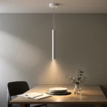 ⁦سلندر علاقي اسطواني طويل مفرد ابيض قطر 60*400 ملم لمبة نوع GU10⁩ - الصورة ⁦3⁩