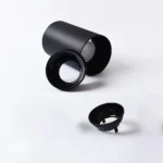 ⁦جرم سلندر مانع للتوهج اسطواني مفرد دائري غطاء اسود قاعدة لمبة GU10⁩ - الصورة ⁦2⁩