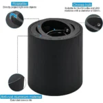 ⁦جرم سلندر اسود اسطواني مانع للتوهج متحرك قاعدة لمبة GU10 / قطر 80*85 ملم⁩ - الصورة ⁦3⁩