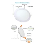 ⁦كشاف دفن بنل لون الانارة متعددة الألوان ( شمسي+ اصفر + ابيض ) مقاس 10 سم 7 واط⁩ - الصورة ⁦3⁩