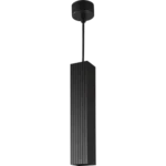 ⁦مصباح علاقي سلندر مكعب مستطيل مقلم مودرن أسود (مقاس 30 سم) - قاعدة GU10⁩ - الصورة ⁦2⁩