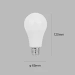 ⁦مصباح كوع كروية 12 واط الموفرة في استهلاك الكهرباء مع إضاءة بيضاء تملأ بيتك باضاءة مشرقة وجميلة⁩ - الصورة ⁦5⁩