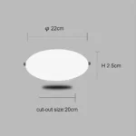 ⁦كشاف دفن بنل لون شمسي كريمي 20 سم 18 واط⁩ - الصورة ⁦2⁩