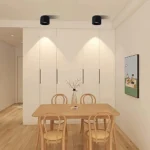 ⁦جرم سلندر مانع للتوهج اسطواني مفرد دائري غطاء اسود قاعدة GU10⁩ - الصورة ⁦2⁩