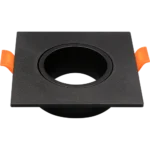 ⁦إطار جرم سبوت اسود مفرد بلاستيك متحرك مانع للتوهج 7 سم⁩ - الصورة ⁦2⁩