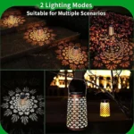 ⁦إضاءة زينة للحدائق بالطاقة الشمسية : فانوس نحاسي ساحر وموفر⁩ - الصورة ⁦5⁩