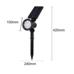 ⁦كشاف حديقة غرس إنارة لون الاضاءة اصفر تعمل على الطاقة الشمسية بحساس ضوء متحرك 7 عيون 2 واط⁩ - الصورة ⁦3⁩