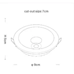 ⁦كشاف سبوت لايت اسود لون الانارة اصفر 7 سم 7 واط⁩ - الصورة ⁦2⁩