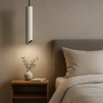 ⁦سلندر علاقي اسطواني طويل مفرد ابيض + اسود قطر 55*300 ملم لمبة نوع GU10⁩ - الصورة ⁦3⁩