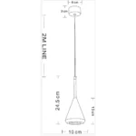 ⁦سلندر علاقي بشكل اسطواني قاعدة GU10 سلك طول 2 متر⁩ - الصورة ⁦3⁩