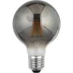 ⁦لمبة قزاز عيدان كروي قطر 9.5 سم شكل رمادي لون الإضاءة اصفر 5 واط E27⁩ - الصورة ⁦2⁩