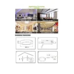 ⁦كشاف لطش ليد بنل اسود لون الانارة شمسي كريمي 30 سم 30 واط⁩ - الصورة ⁦2⁩