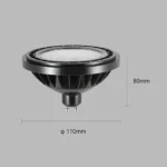 ⁦لمبه GU10 فتحة كبيرة لون الانارة اصفر 14 سم 15 واط⁩ - الصورة ⁦4⁩